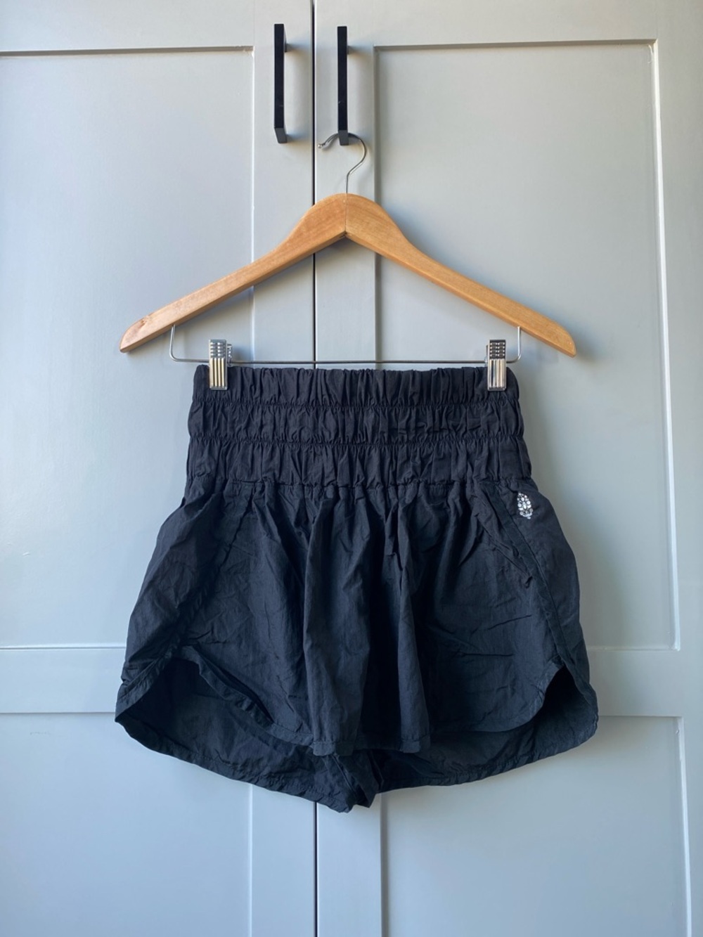 Free People Movement High-Waist Black Women's Shorts